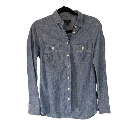 J. Crew Tops - J Crew chambray button down size 6